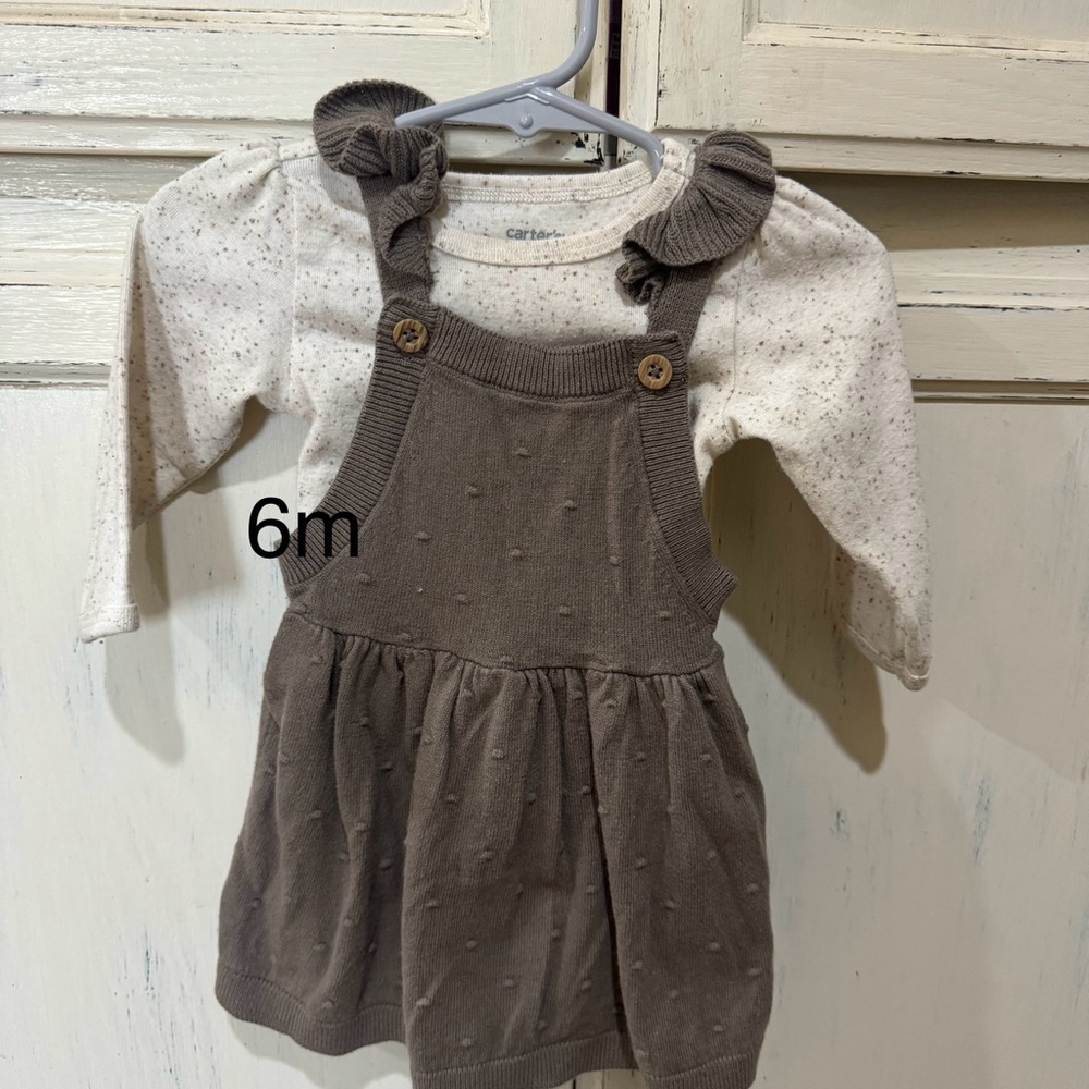 Carter's Brown and Cream Kids Formal Dress